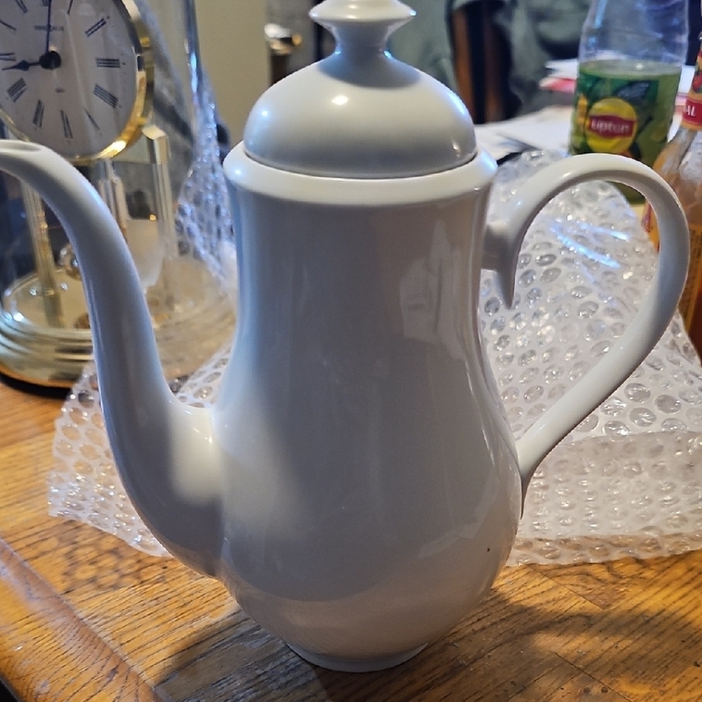 Elegant White Coffee Pot